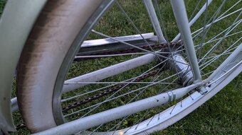 Retro bicykel 26" biela metaliza - 11