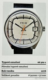 Československé hodinky PRIM Malé Televize zo 70. rokov Dátum - 11