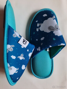 Modré domáce teplé papuče Ovečka Minnie Mouse 36-37 - 11