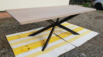 Dubový loftový stôl, moderný - 11