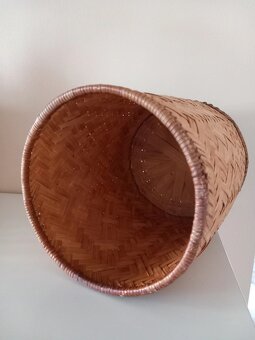 Stará prútená/lyková nádoba, košík 23x18,5 cm - 11