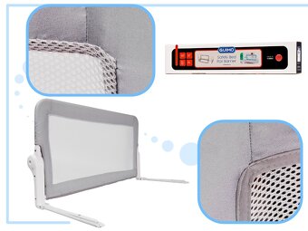 Bezpečnostná zábrana na posteľ 120 cm viac farieb - 11