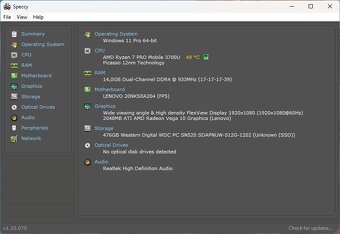Thinkpad T495 /Ryzen 7 Pro 3700U/16GB RAM/FHD IPS/512GB SSD - 11