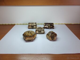 Set, orientální pěkné šperkovnice 5 kusů. - 11