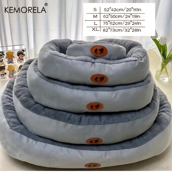 Ružový alebo šedý pelech rozmeru cca 70x60cm a 60x50cm - 11