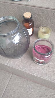 Predám náhrobné kahance,sviečky, svietnik,váhu,nožnice,kôš - 11