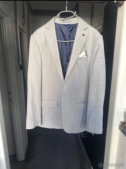 Pánsky krátky elegantný kabát a pánske sako 170cm - 11