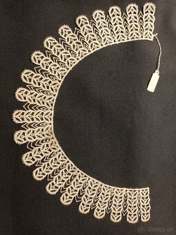 Originál . starožitné ecru čipkové golieriky - 11