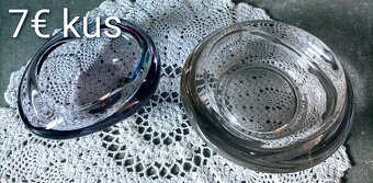 Hutné sklo - váza, misa , popolník - 11