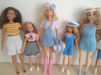 Námornícke letné šaty na bábiky barbie ken RH klobúky čiapky - 11