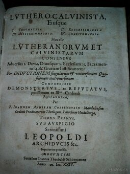 Bellarmino Komplet 1624 -1626 Benátska väzba cca 400 ročná - 11