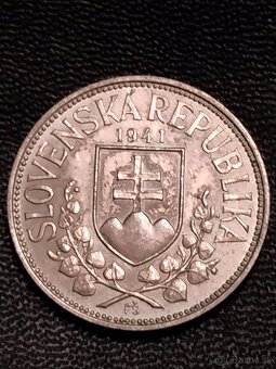 Minca 20 Ks SR 1941 Cyril a Metod Dvojkríž Striebro - 11