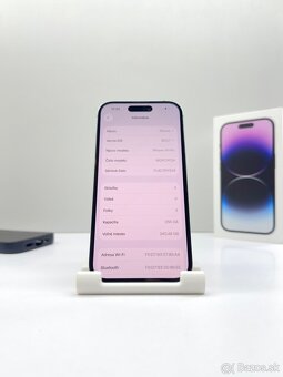 iPhone 14 PRO 256GB DEEP PURPLE TOP STAV+PRÍSLUŠENSTVO - 11