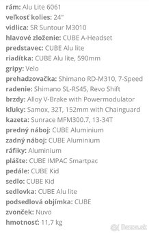 Dievčenský bicykel CUBE Access 240 - AKO NOVÝ - 11