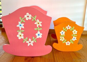 Staré dřevěné kolébky 2 kusy - 11