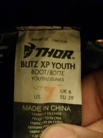 Motokrosové MX čižmy topánky Thor Blitz XP veľ. 39 - 11