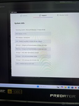Herný notebook Acer Predator Helios 500 - 11
