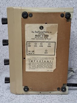 USA HALLICRAFTERS S-38EB Vintage Tube Shortwave SW Ham Radio - 11