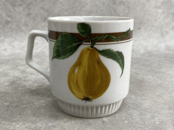 vintage ľudové šálky ovocie - 11