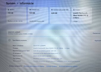 Asus X540M / Silver N5000 / 4GB RAM / 256GB SSD / 15.6" - 11