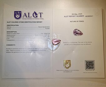 Investičný kunzit 18.38 ct VVS - 11