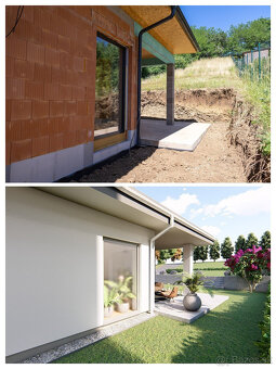 4 izbový rodinný dom obklopený zeleňou, iba s 1 susedom a ná - 11