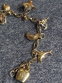 Starozitny zlaty damsky naramok - 11