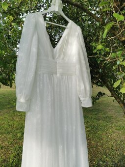 NOVÉ trblietave elegantne svadobne saty - 11