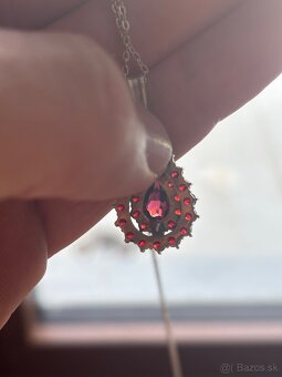 Náhrdelník s českým granátom - 11