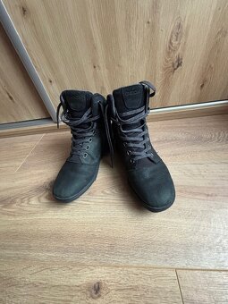 GEOX - čierne kožené jesenné topánky - 11