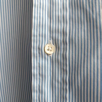 POLO Ralph Lauren modrá pruhovaná košeľa s dlhým rukávom XXL - 11