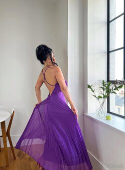 Fialove letné šaty Zara - 11