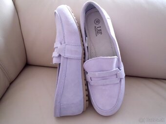 UP2 dámske kožené mokasíny bledá fialová 38 - 11