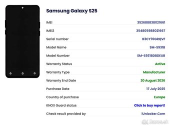 Samsung Galaxy S25 Navy Blue 128GB – nový, - 11