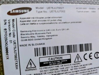 Samsung UE75JU7002T Smart 4K 3D Ultra HD Hbb Tv 75" 190,5cm - 11