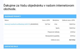 Biliardovy stôl 8ft - 11