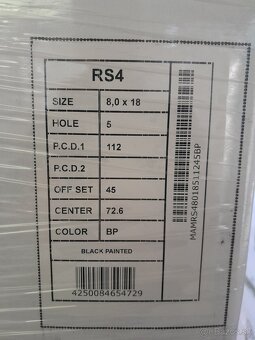 Alu disky R18 5x112 8J Et45 MAM RS4 BP Seat Audi Škoda Vw - 11