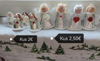 Anjeliky na zavesenie prirodný material, Vianoce NOVE - 11