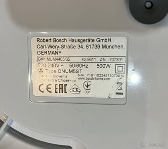 Bosch mum 4405/05 kuchynský robot 500W - 11