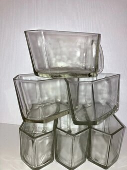 5 ks Sklenena doza, nadoba, zasobnik na pochutiny - 11