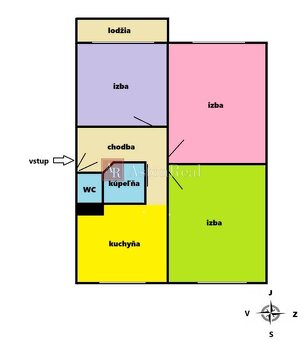 IBA U NÁS Rekonštruovaný byt 3+1, 72 m2, lodžia, Višňová, B - 11