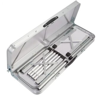 Skladaci kempingový set - 3 farby - zloženie do kufríka - 11