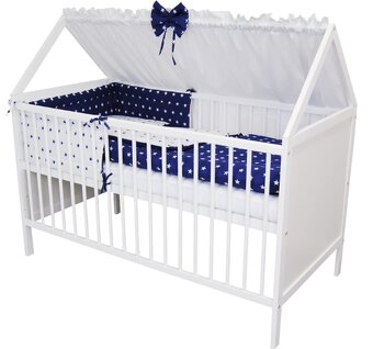 Detská postielka domček 120x60 so zábranou navyše - 11