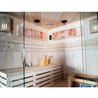 Suchá sauna TAMIZA II s pieckou HARVIA 6 kW pre 4 - 5 osôb s - 11