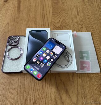 iPhone 15 Pro 128 gb Blue Titanium v záruke + príslušenstvo - 11