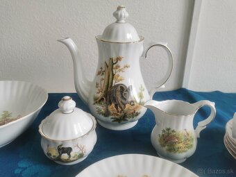 Poľovnícky set, porcelan - 11