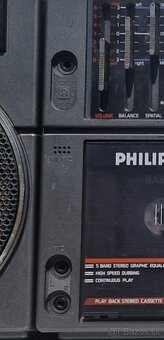3D zvuk  PHILIPS BOOMBOX 230v 12v Baterky FM kazeťák - 11