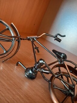 Starý kovový bicykel, dekorácia 18,5x10x8 cm - 11