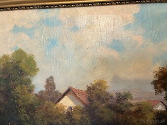 Stará olejomaľba na plátne - 11