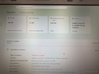 Notebook Lenovo ThinkPad T530 – 15,6", i5 3320M, 8GB ram. - 11